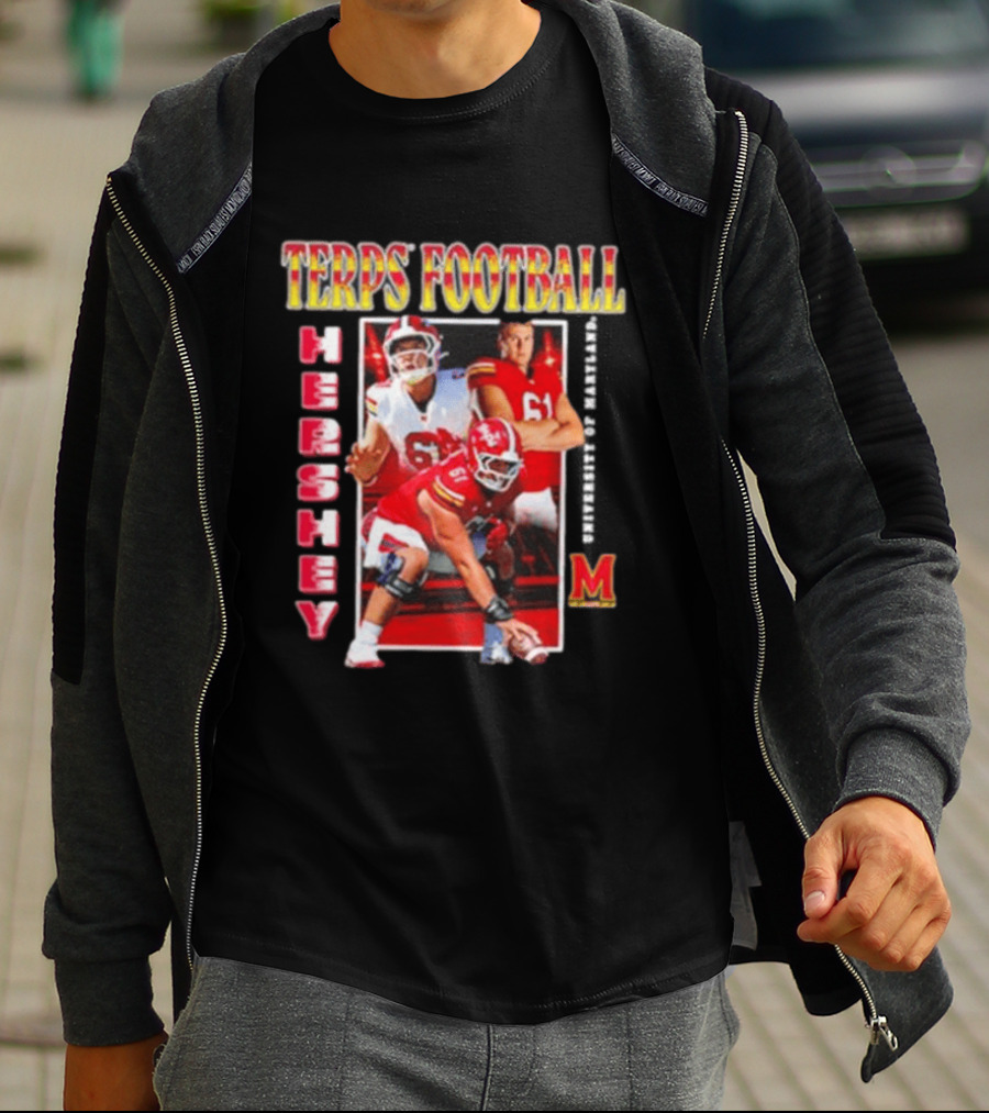 Terps Football Hershey University Of Maryland No 61 T-Shirt