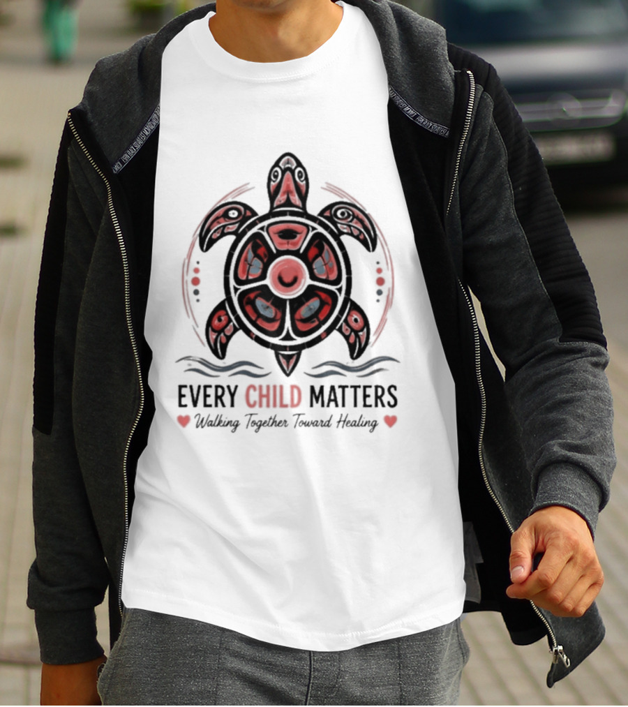 Every Child Matters Turtle Walking Together Toward Healing Indigenous T-Shirt