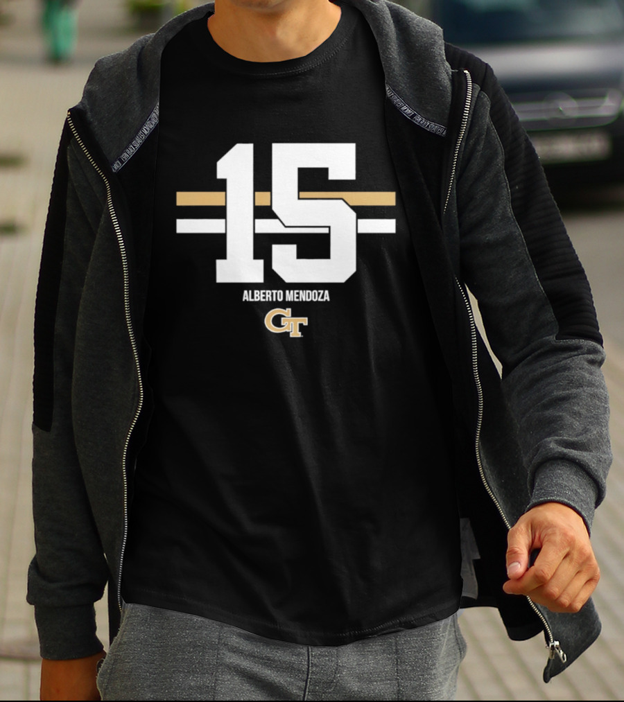 Alberto Mendoza 15 Georgia Tech NCAA GT Football T-Shirt