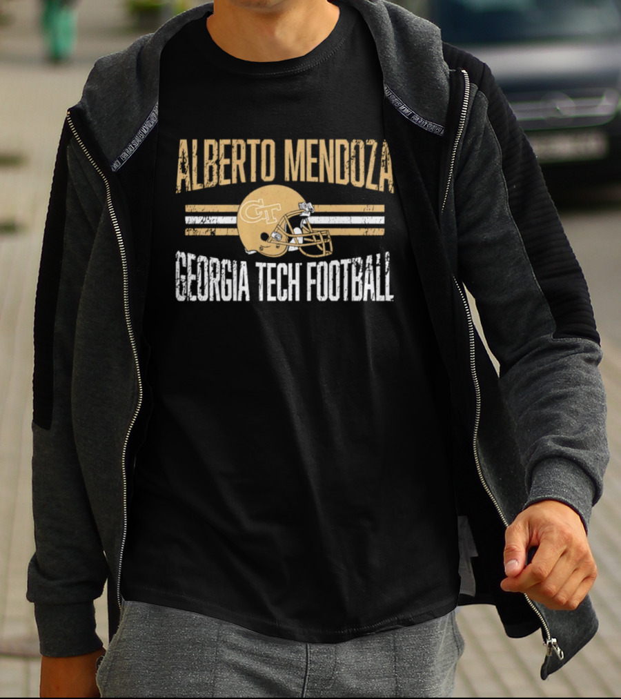 Alberto Mendoza Georgia Tech Football Helmet Hero CT T-Shirt
