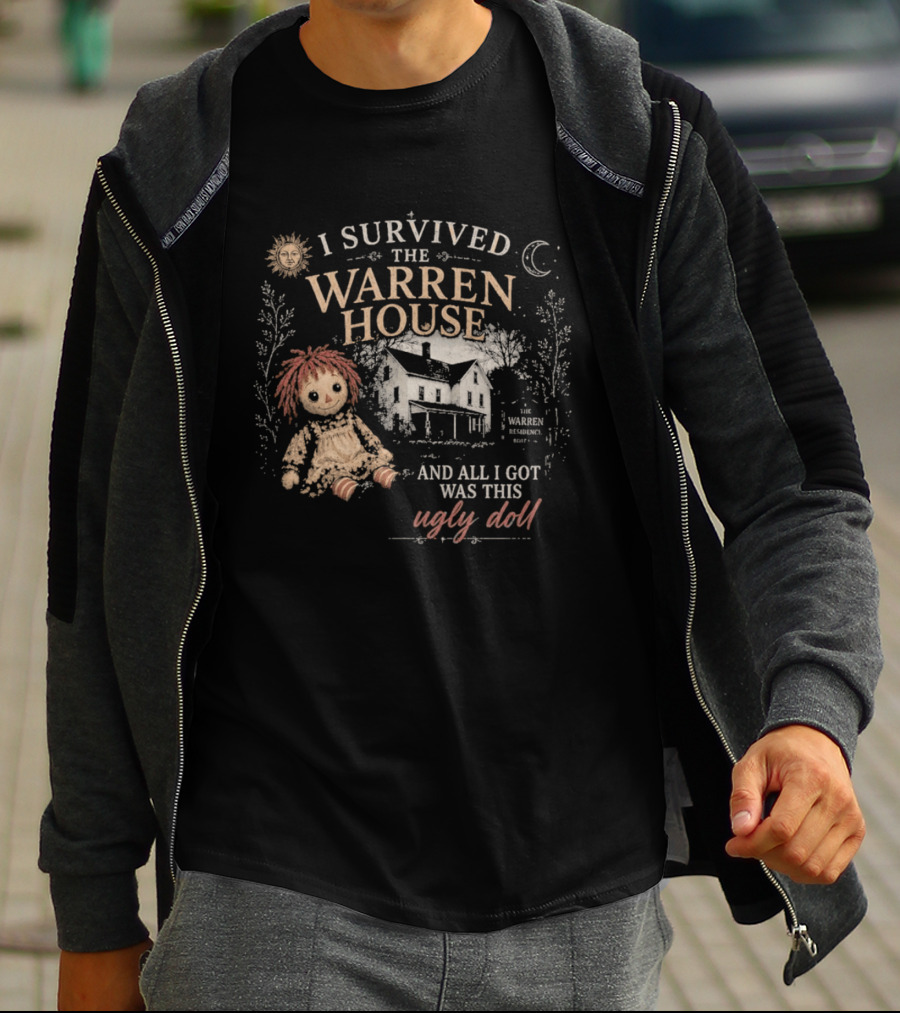 I Survived The Warren House And All I Got Was This Ugly Doll Retro Horror T-Shirt