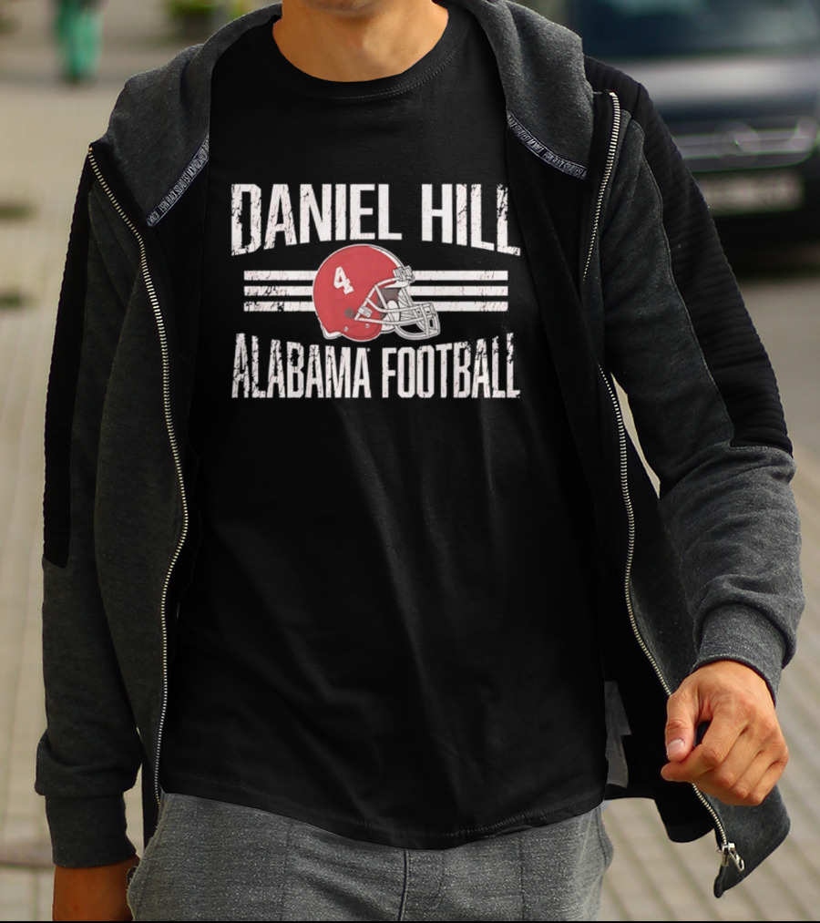 Daniel Hill Alabama Football Helmet Hero Crimson Tide T-Shirt