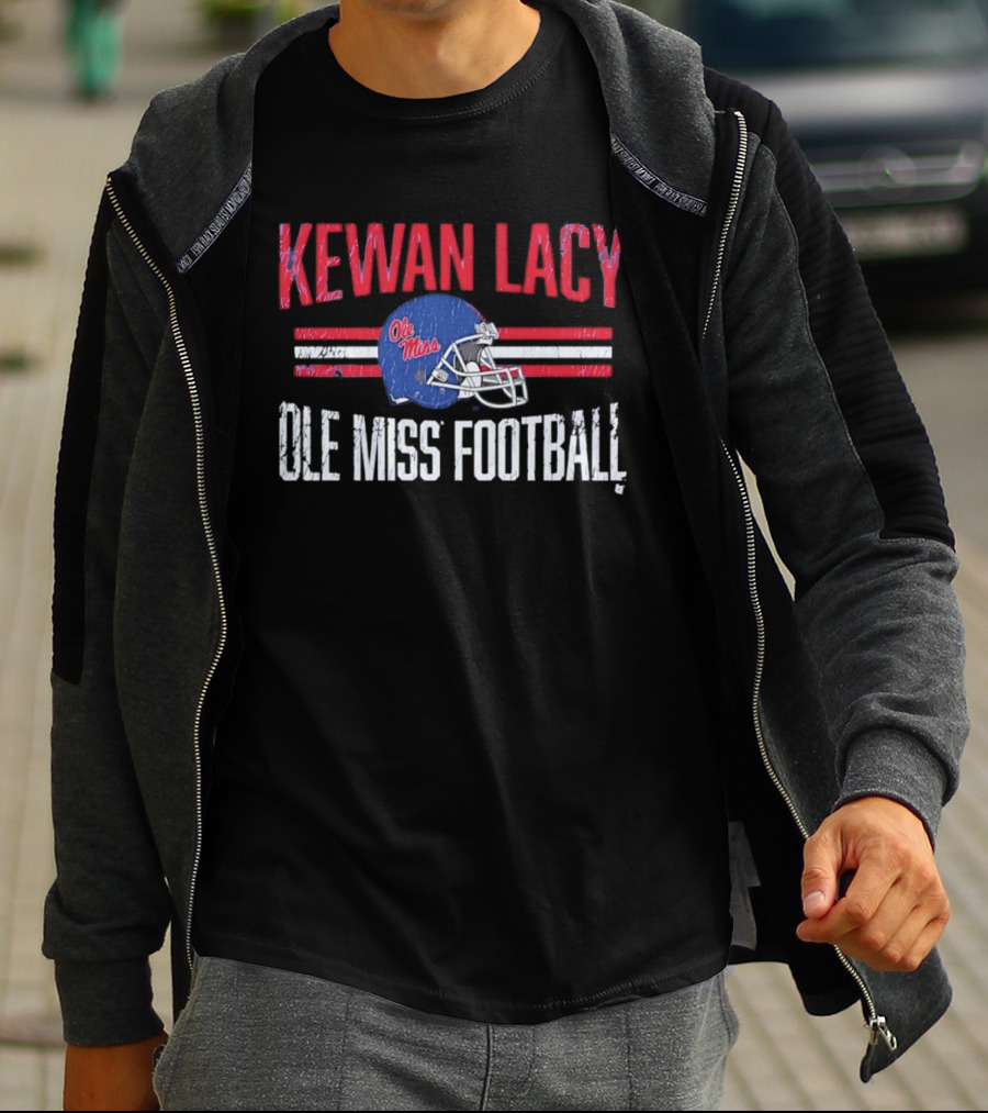 Kewan Lacy Ole Miss Football Rebels Helmet Hero T-Shirt