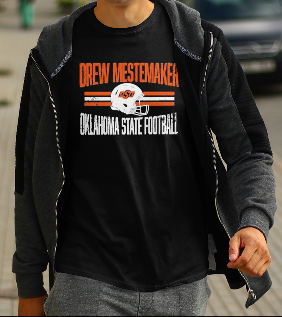 Drew Mestemaker OSU Oklahoma State Football Distressed Vintage Look T-Shirt