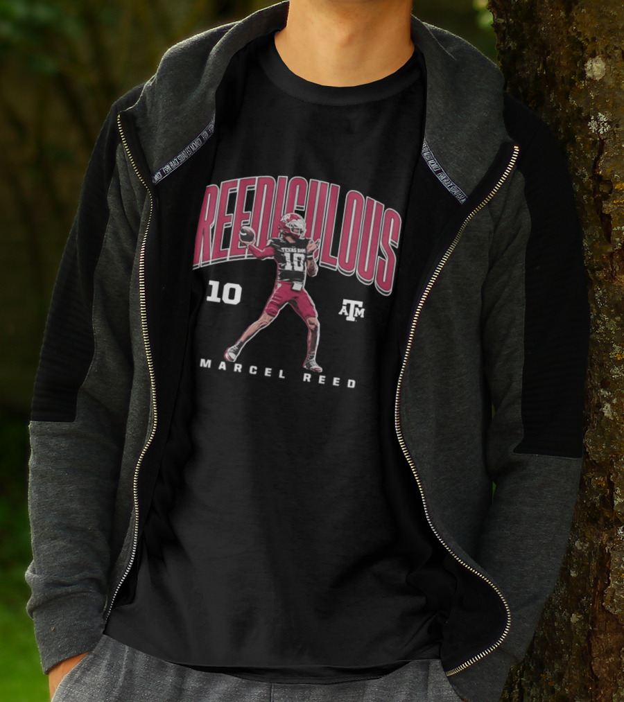 Texas A&M Aggies REEDICULOUS Marcel Reed 10 Caricature T-Shirt
