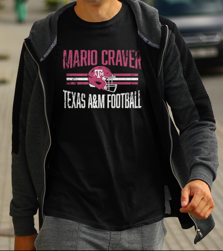 Mario Craver Texas A&M Aggies NCAA Football Helmet Hero T-Shirt