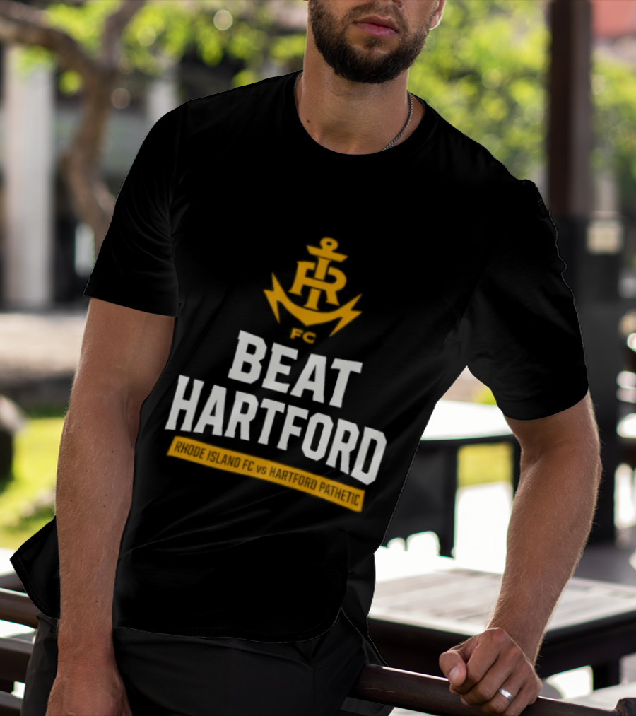 Rhode Island FC Beat Hartford Anchor Icon Above T-Shirt