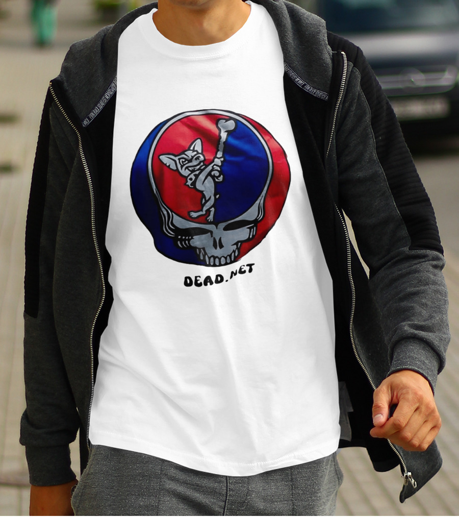 El Paso Dead.Net Skull With French Bulldog And Bone T-Shirt