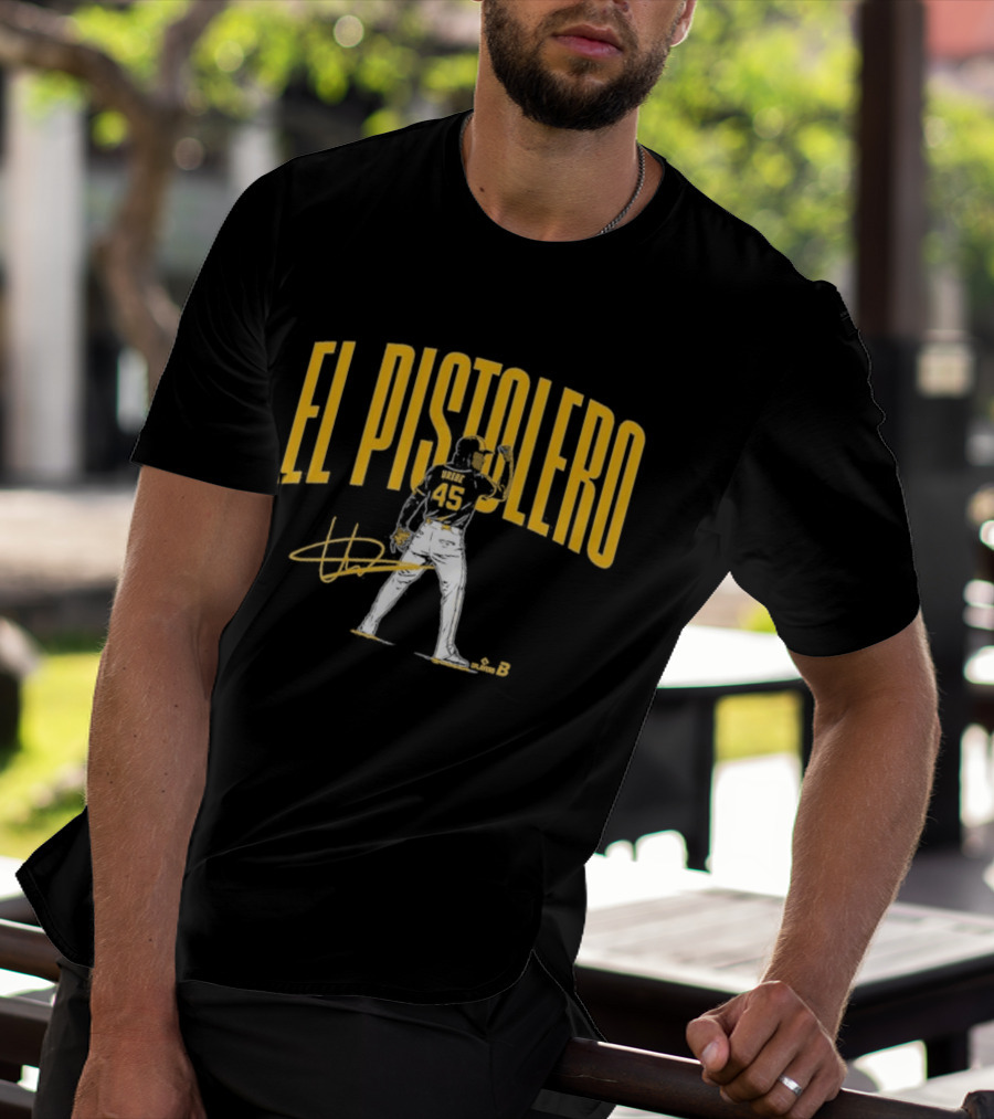 El Pistolero Abner Uribe 45 Signature Baseball Player T-Shirt