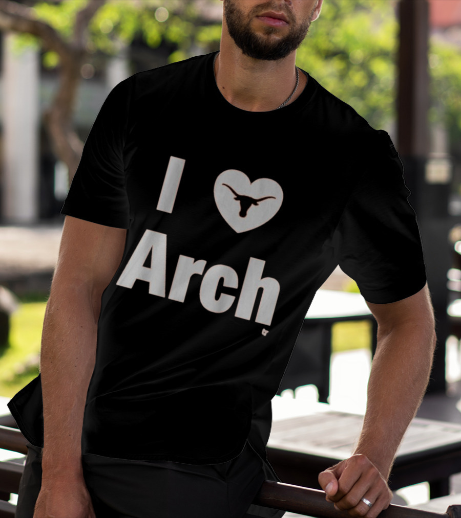 Texas Longhorns I Heart Arch Manning Football T-Shirt