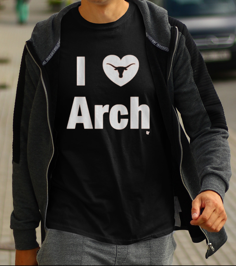Texas Longhorns I Heart Arch Manning Football T-Shirt
