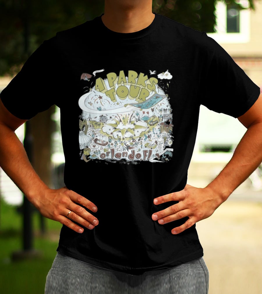 Dookie 4 Parks Tour Orlando FL Colorful Adventure T-Shirt