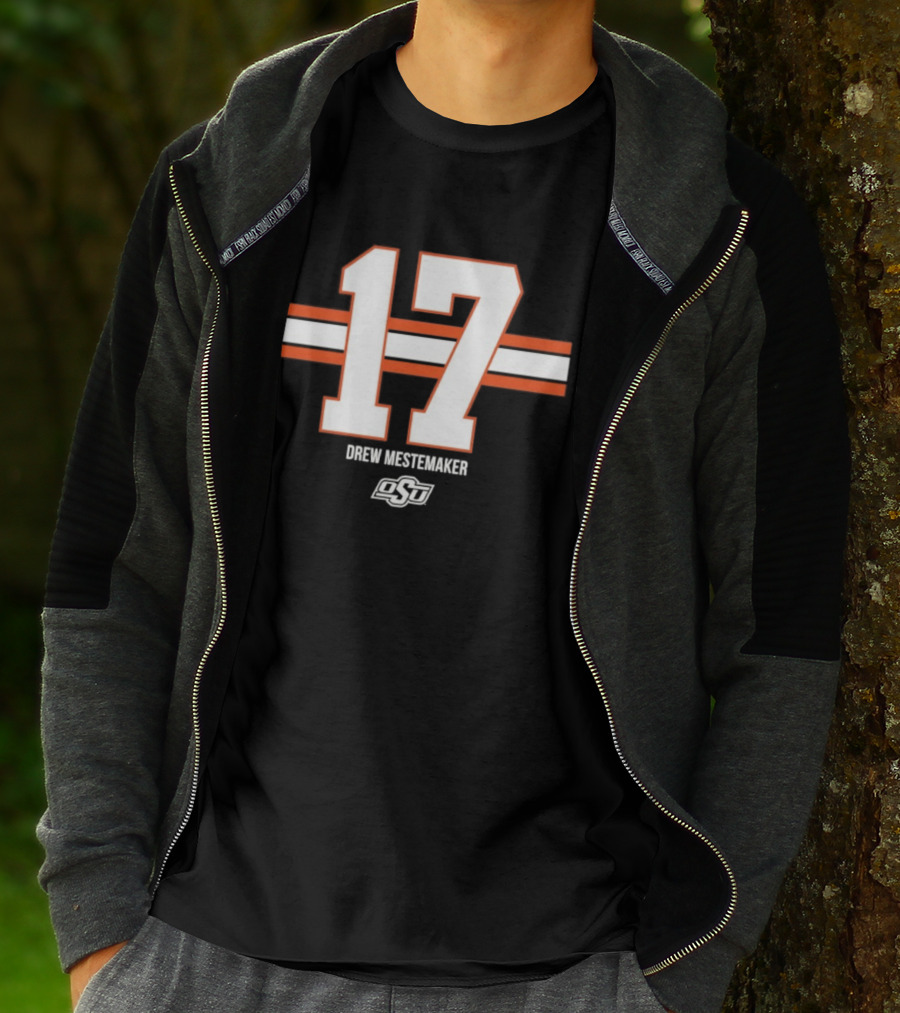 Drew Mestemaker 17 Oklahoma State OSU Football NCAA T-Shirt