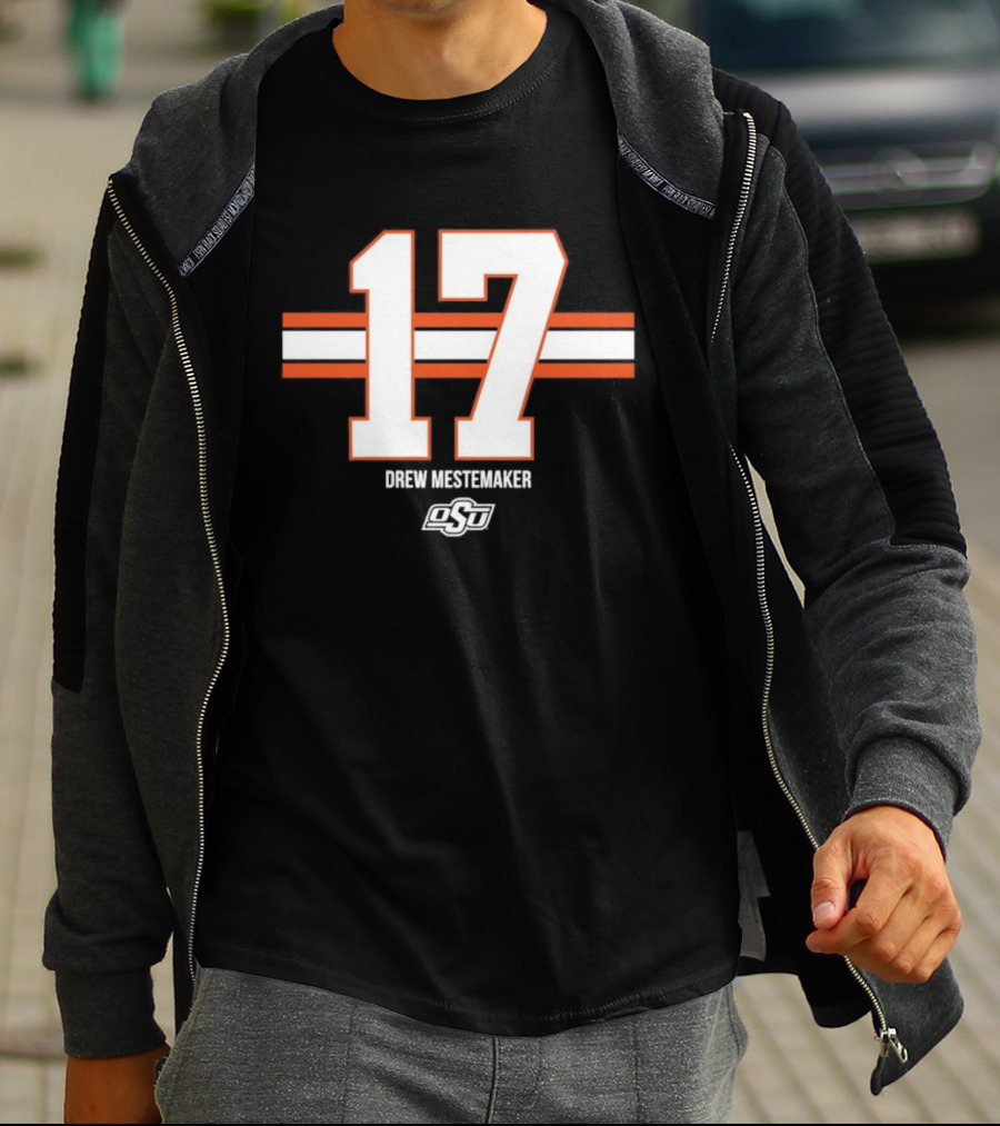 Drew Mestemaker 17 Oklahoma State OSU Football NCAA T-Shirt