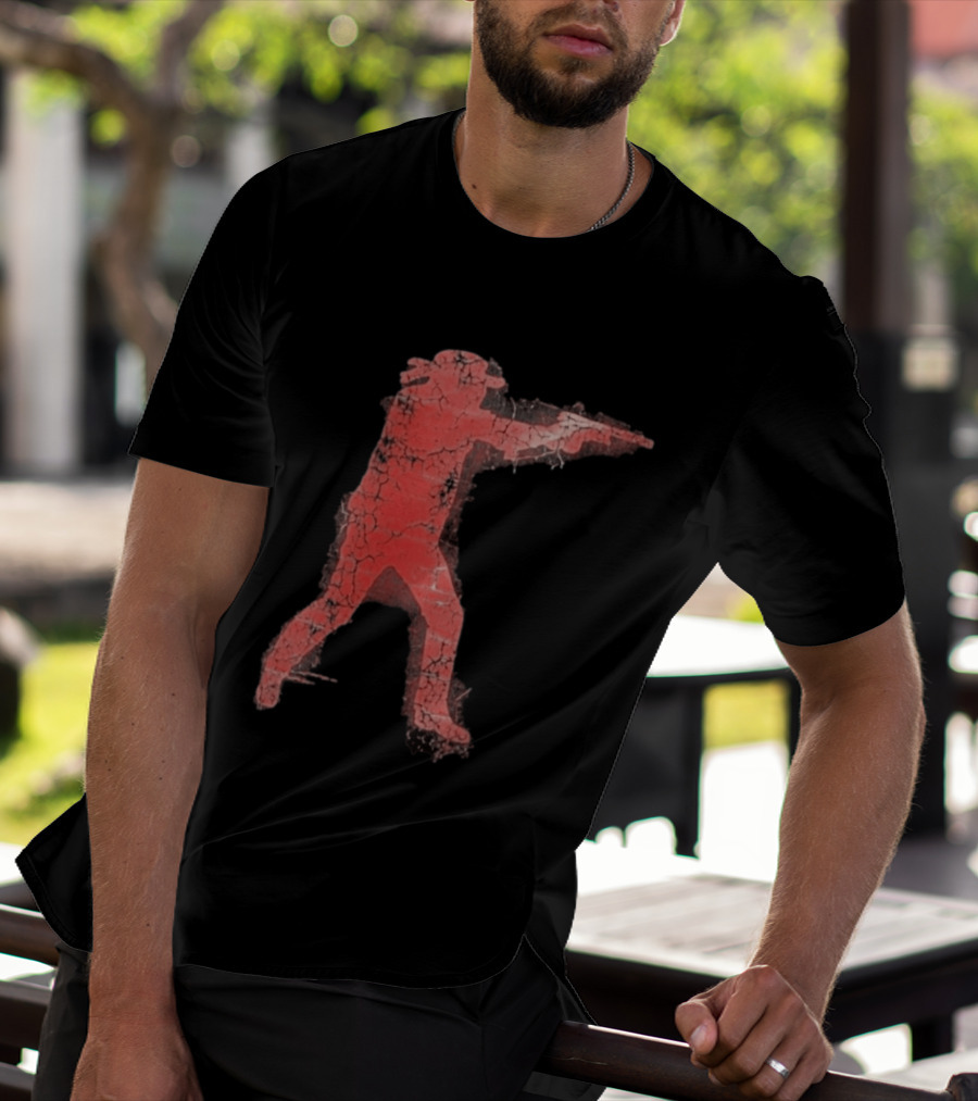 Jordan Salinas Idaho Twin Falls Hero Red Cracked Shooter T-Shirt