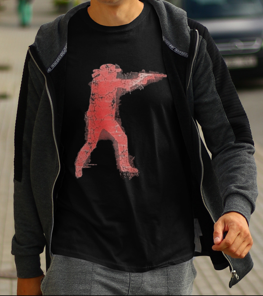 Jordan Salinas Idaho Twin Falls Hero Red Cracked Shooter T-Shirt
