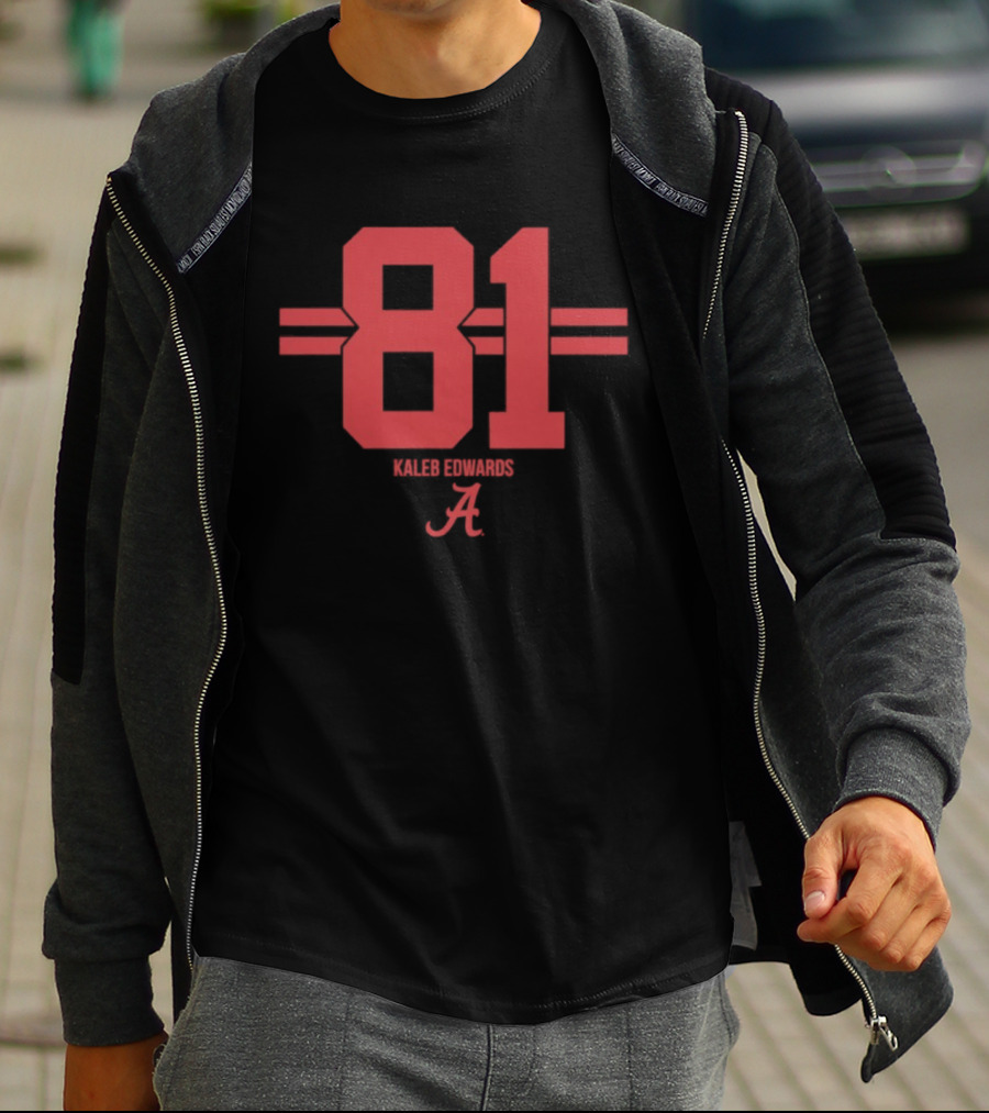 Kaleb Edwards 81 Alabama Crimson Tide NCAA Football T-Shirt