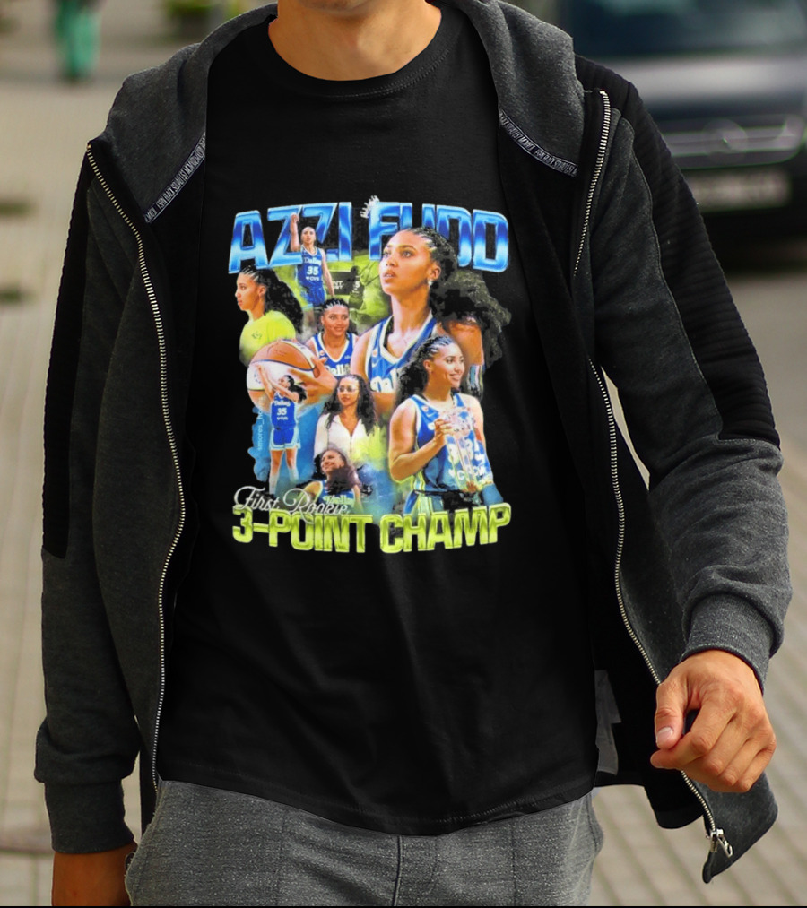 Azzi Fudd Dallas 35 First Rookie 3 Point Champ T-Shirt
