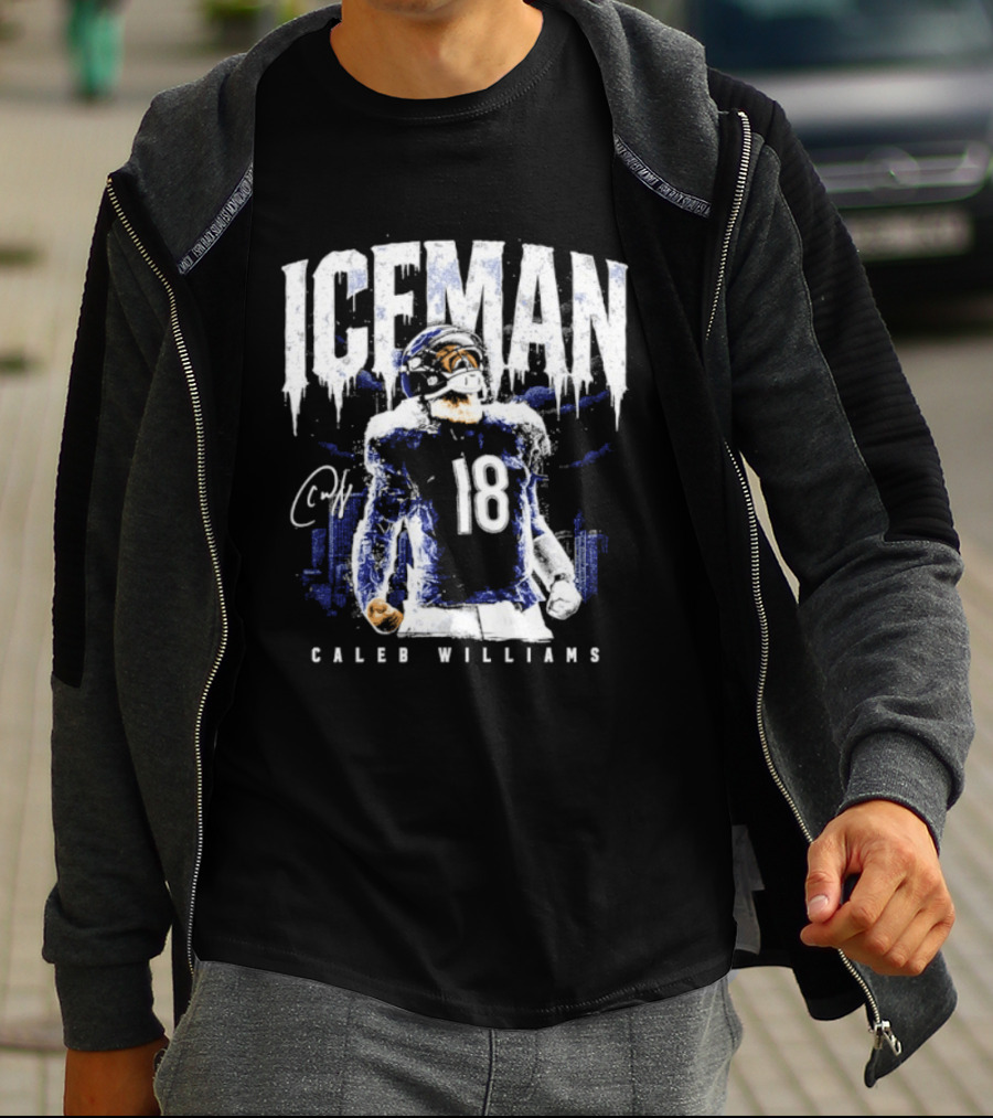 ICEMAN Caleb Williams 18 Chicago Bears T-Shirt