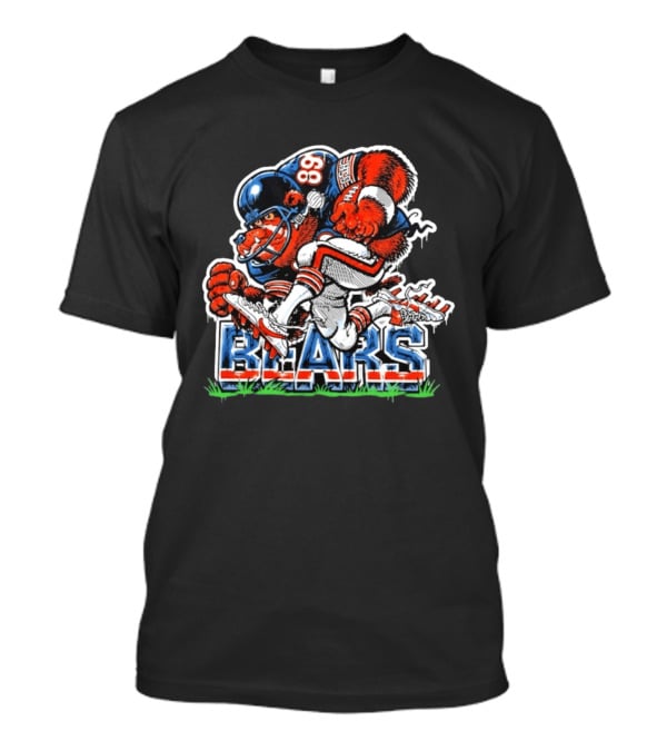 Mike Ditka 89 Chicago Bears Football Bear Fierce Cartoon Helmet T-Shirt