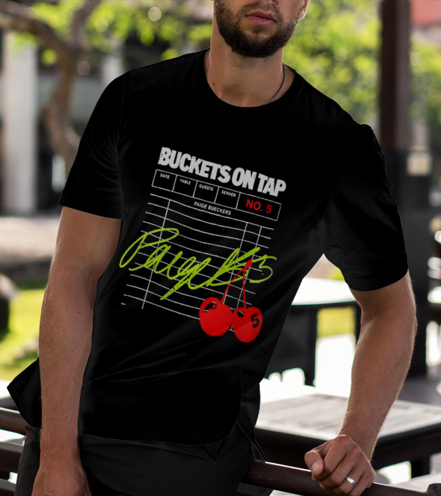 Buckets On Tap Paige Bueckers No. 5 T-Shirt