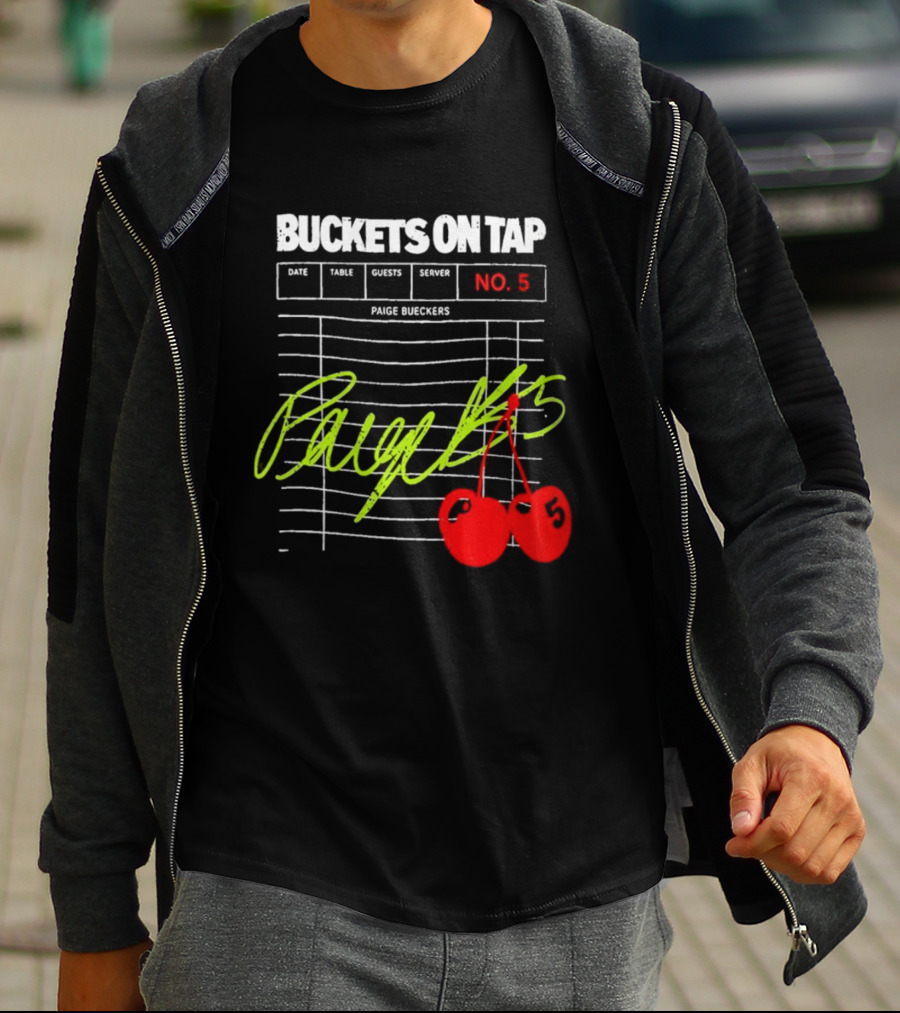 Buckets On Tap Paige Bueckers No. 5 T-Shirt
