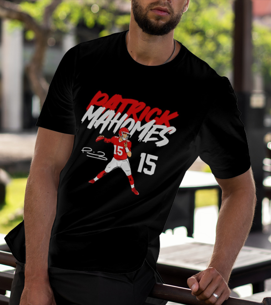 Patrick Mahomes 15 KC Chiefs Signature Pose 2026 Star T-Shirt