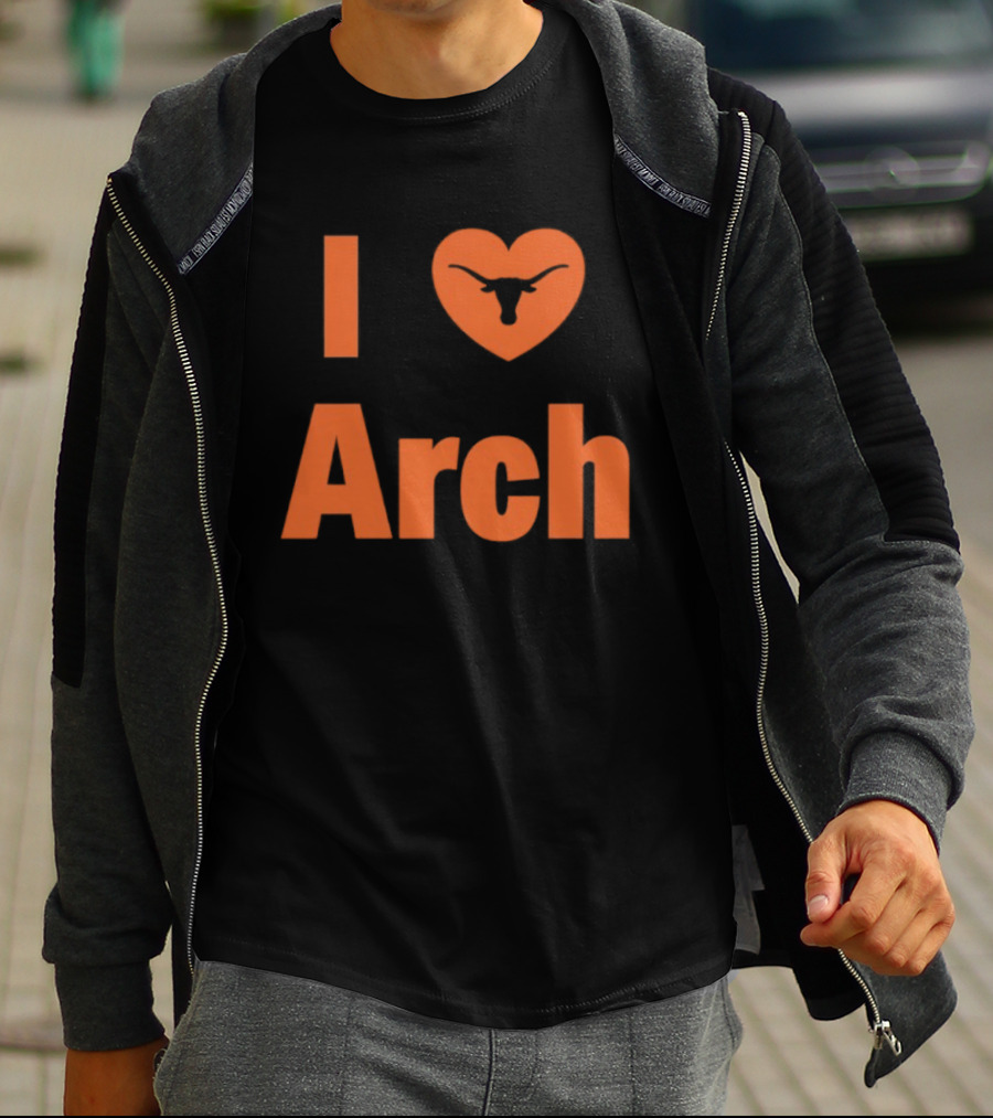 I Heart Arch Longhorns Football Fan T-Shirt