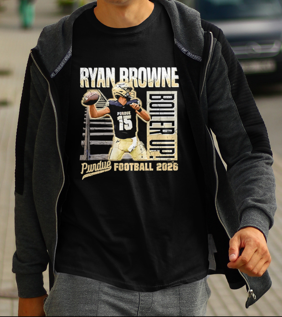 Ryan Browne Purdue Football Boiler Up 2026 T-Shirt
