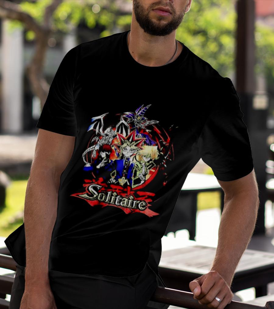 Yu Gi Oh Solitaire Yugi Muto Seto Kaiba Red Blue Star T-Shirt
