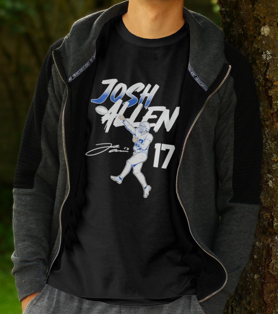 Josh Allen 17 Buffalo Bills Football Star 2026 Pose T-Shirt