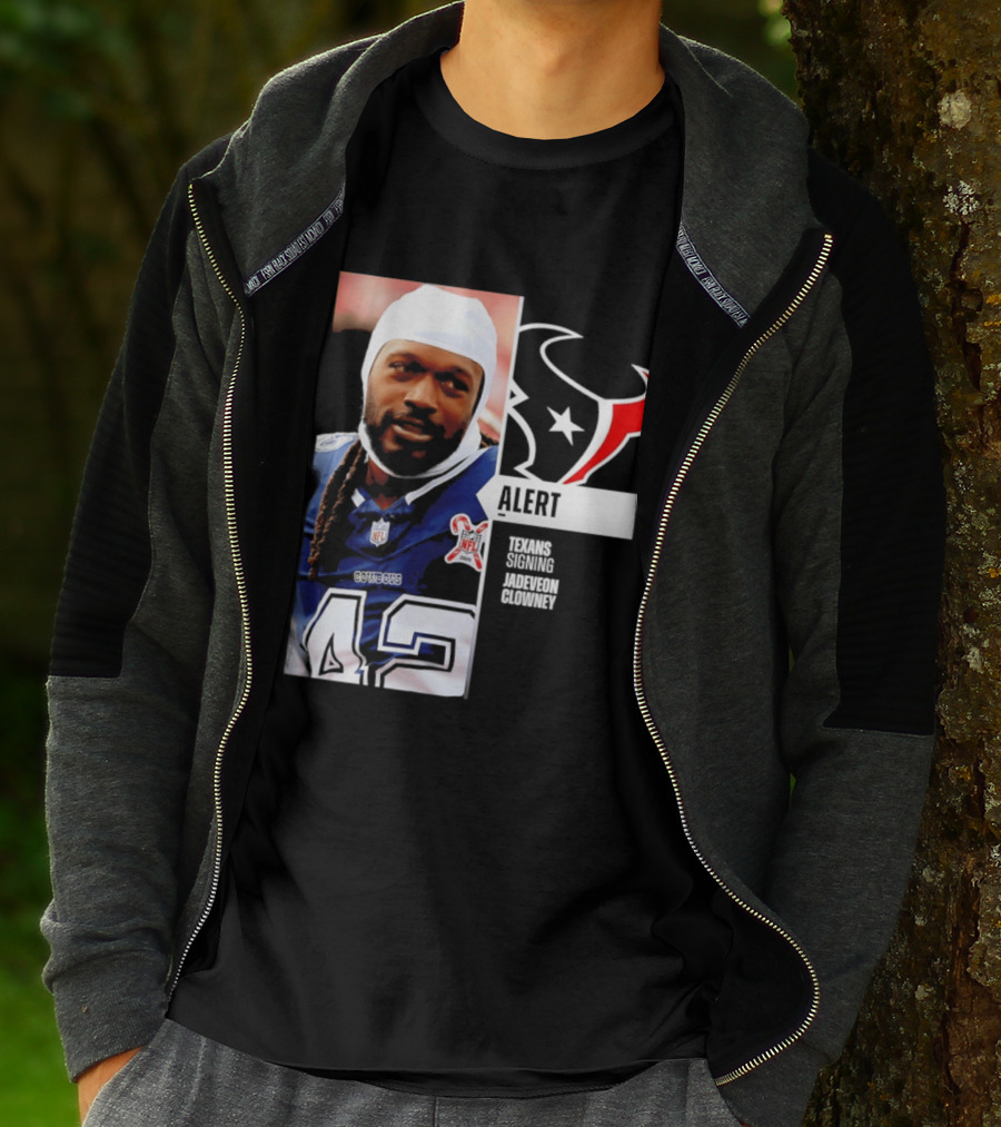 Texans Alert Signing Jadeveon Clowney NFL T-Shirt