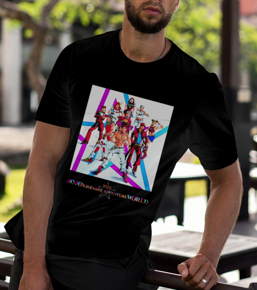 The JoJo's Bizarre Adventure World Anime Characters Ensemble T-Shirt