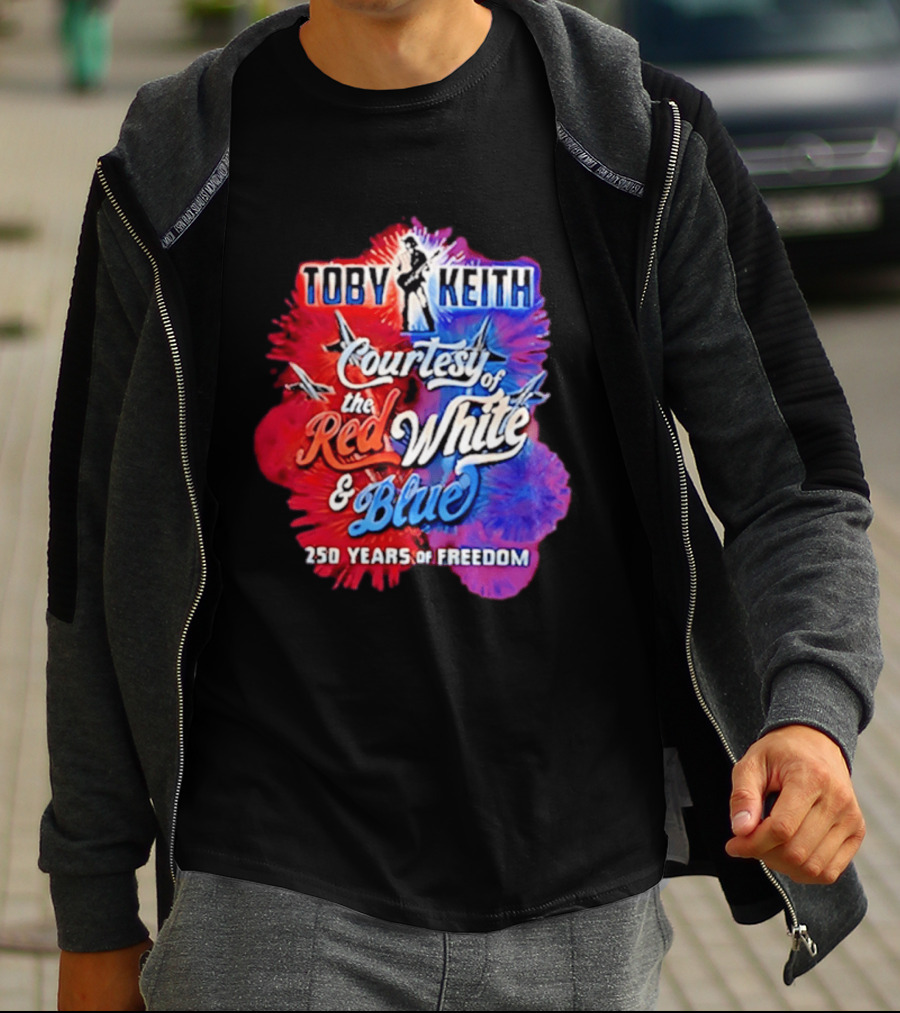 Toby Keith Courtesy Of The Red White And Blue 250 Years Of Freedom Jets T-Shirt