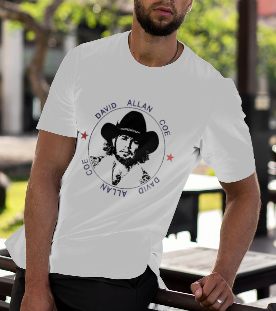 David Allan Coe DAC 18 X Rated Hits Outlaw Country Music Cowboy Hat Stars T-Shirt