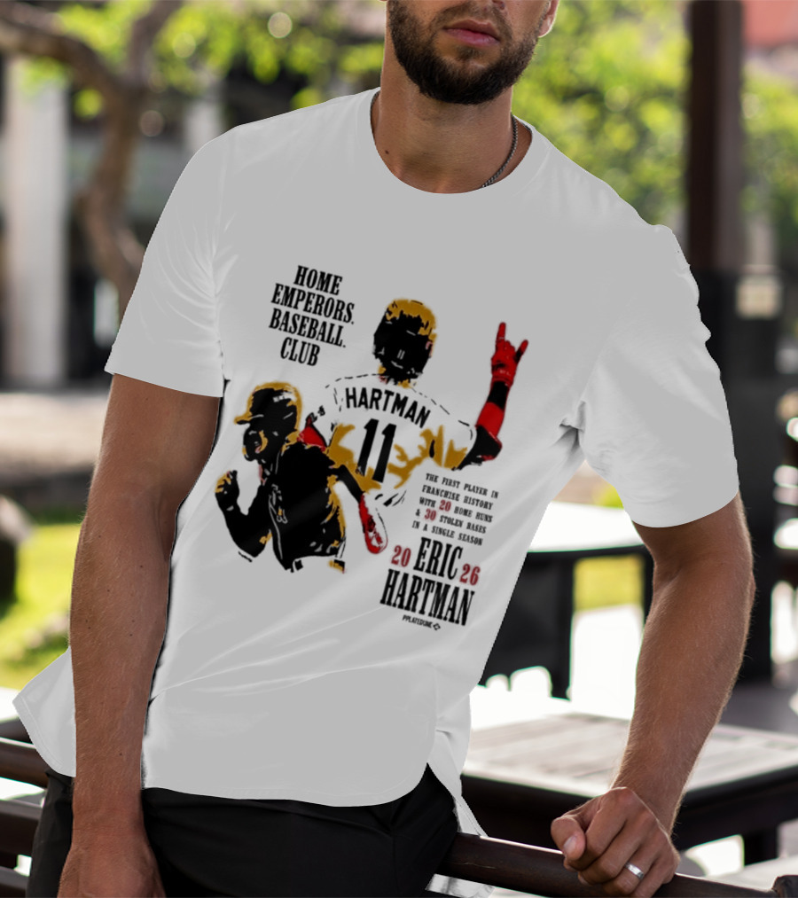Eric Hartman Rome Emperors Baseball Club 2030 Season T-Shirt