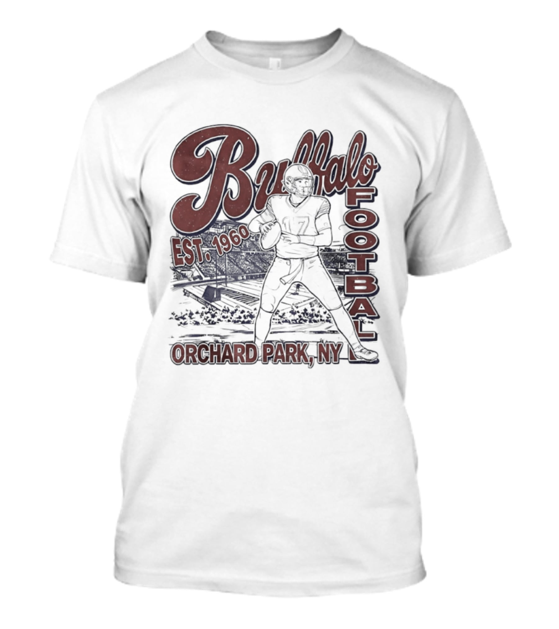 Buffalo Football Est 1960 Josh Allen Orchard Park NY T-Shirt