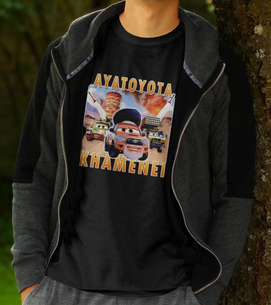 Ayatoyota Khamenei Toyota Ayatollah Car Rockets Desert Helicopter T-Shirt