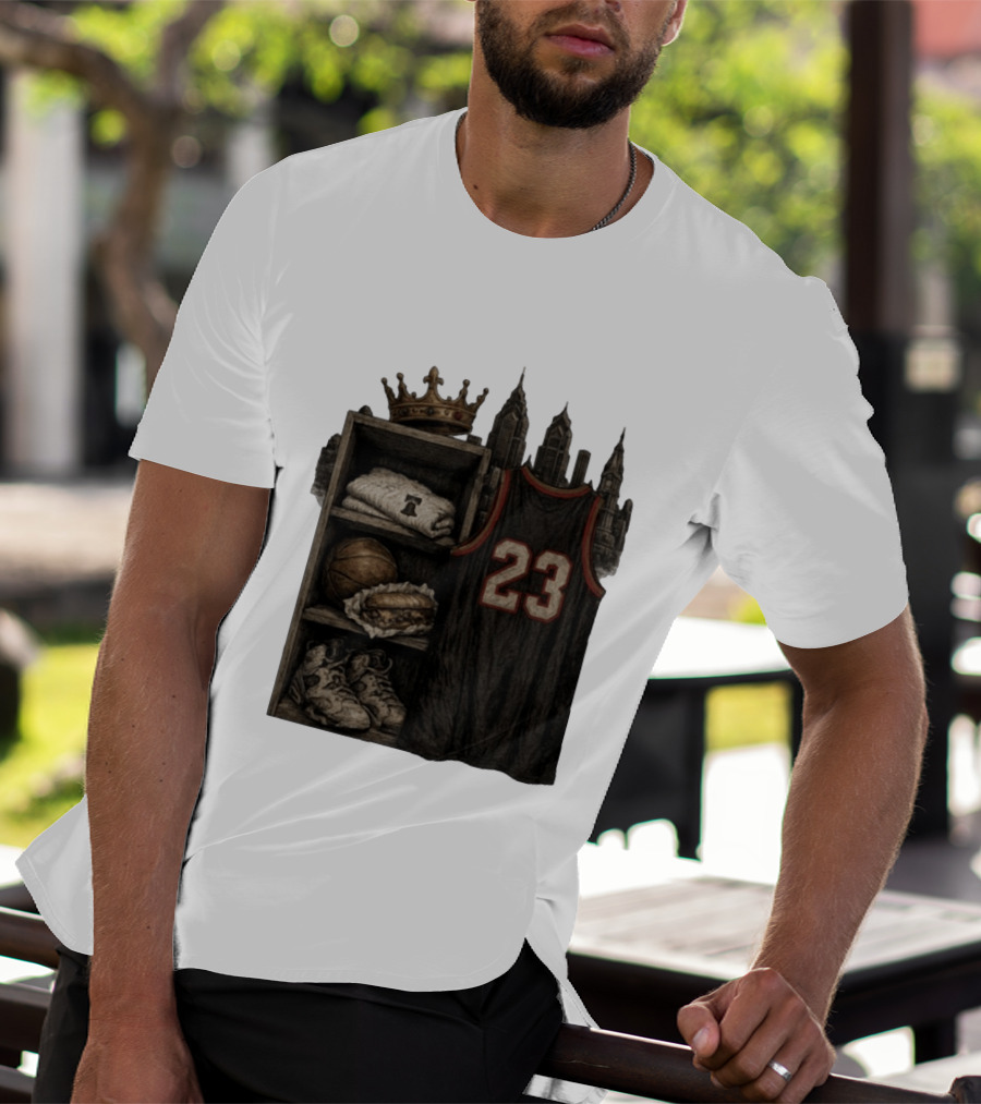 Lebron James King 23 Basketball Jersey Crown City Sports Locker T-Shirt