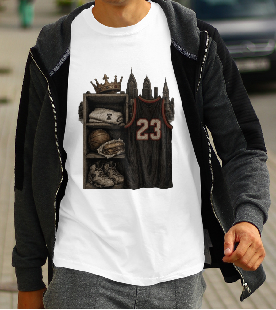 Lebron James King 23 Basketball Jersey Crown City Sports Locker T-Shirt