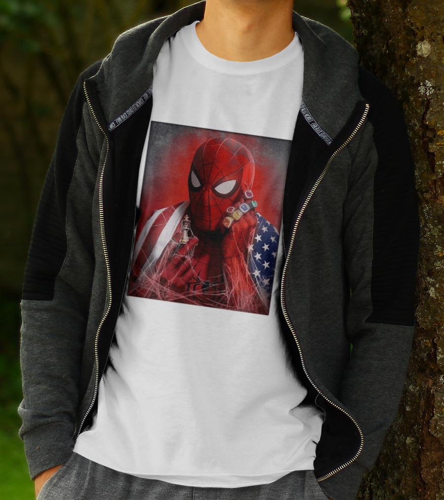 Spider Man Infinity Gauntlet Chess Piece American Flag Avengers Endgame Russo Brothers T-Shirt