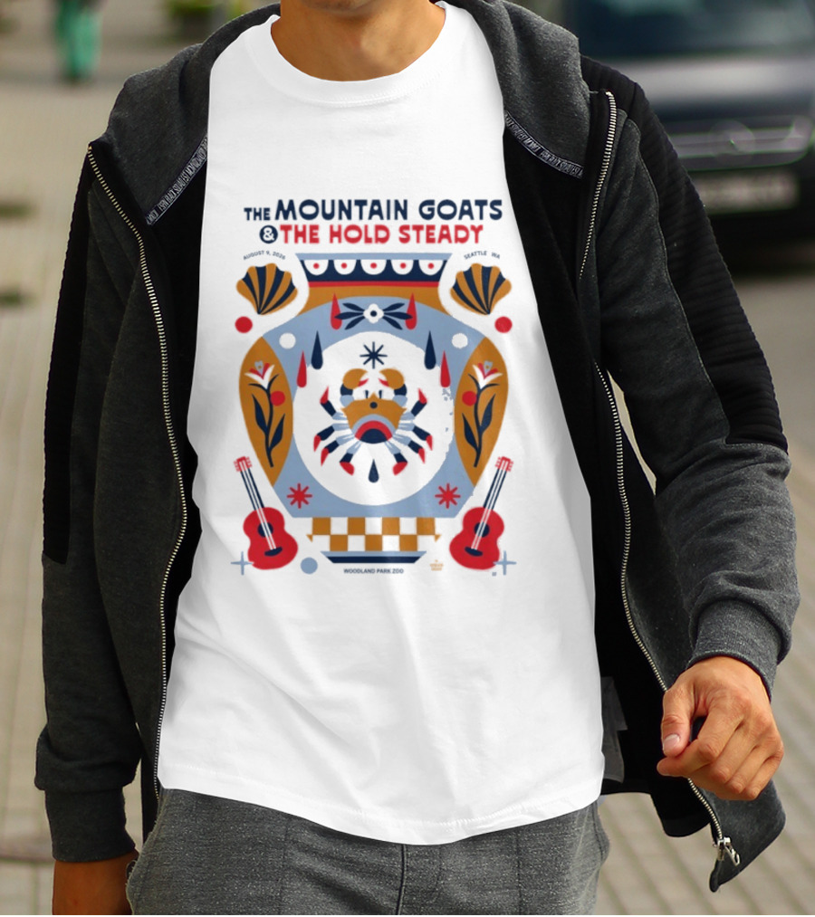 The Mountain Goats And The Hold Steady Live August 9 2026 Seattle WA Vintage Music Event T-Shirt
