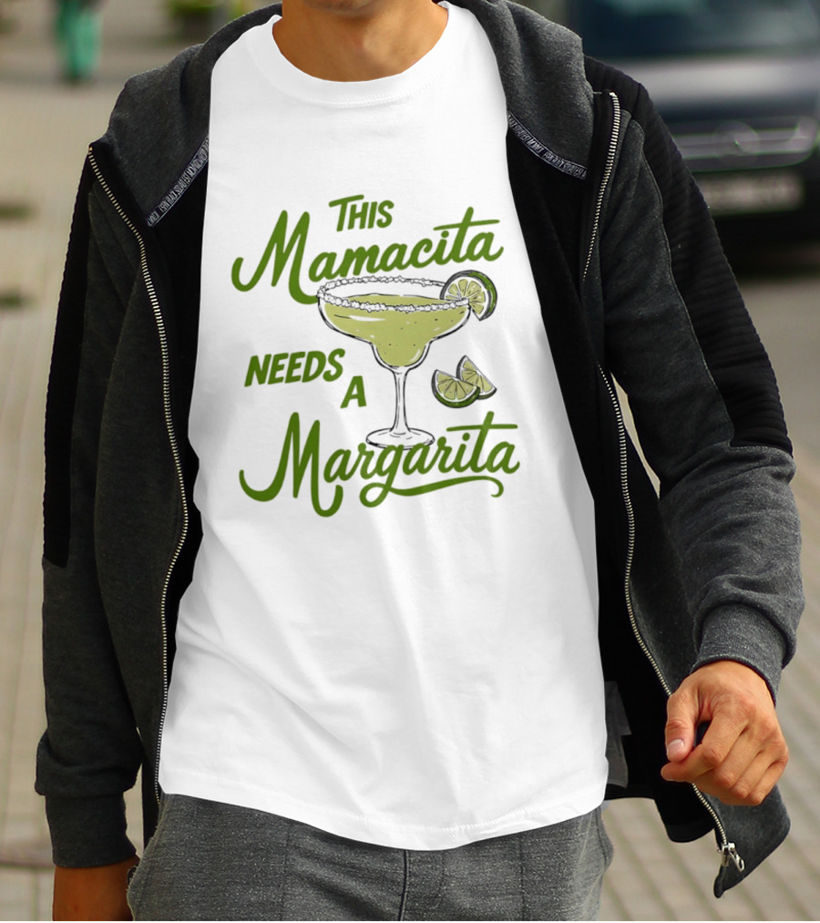 This Mamacita Needs A Margarita Lime Cocktail Humor T-Shirt