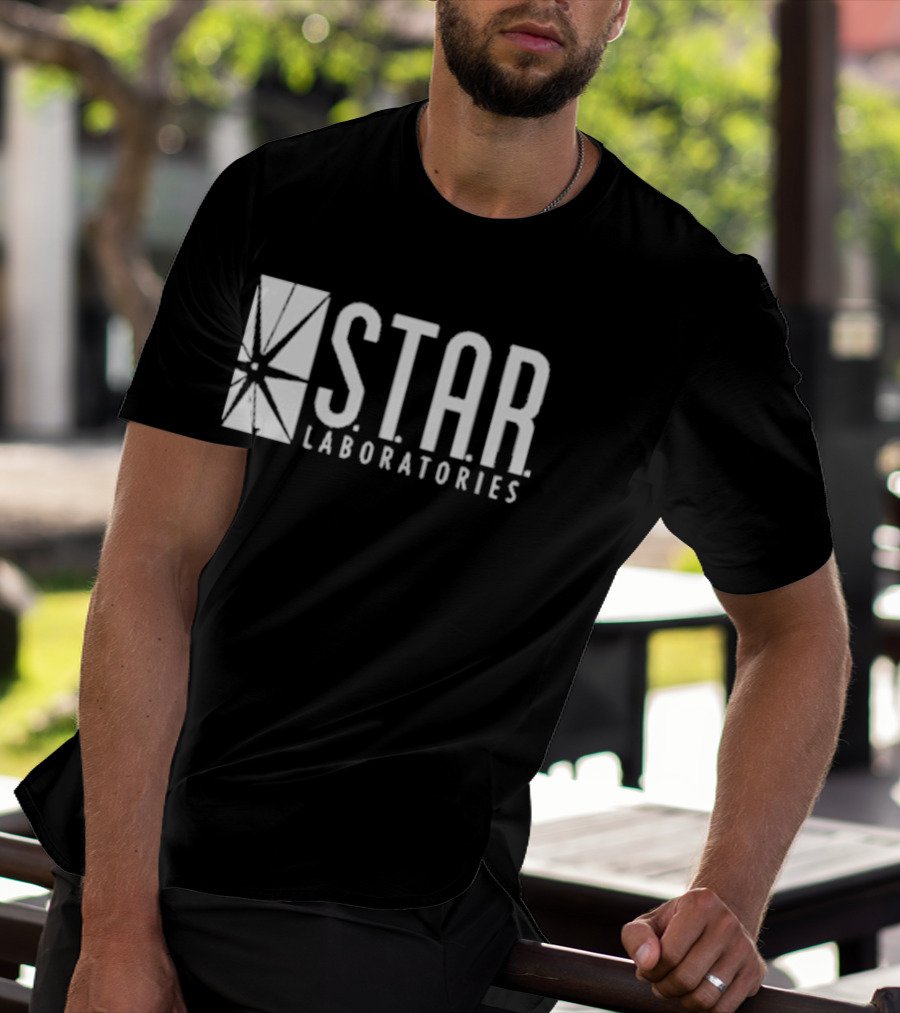 S.T.A.R. Laboratories Grant Gustin Barry Allen The Flash Dark Navy T-Shirt