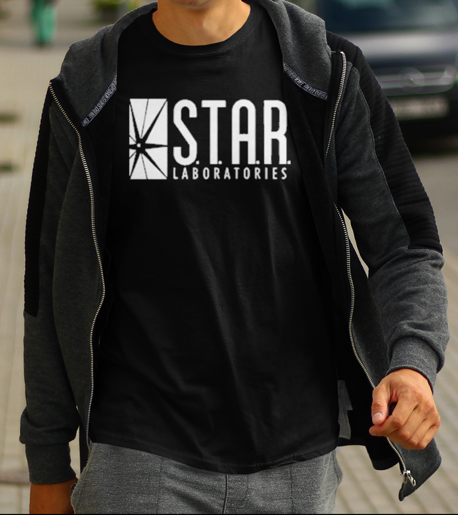 S.T.A.R. Laboratories Grant Gustin Barry Allen The Flash Dark Navy T-Shirt
