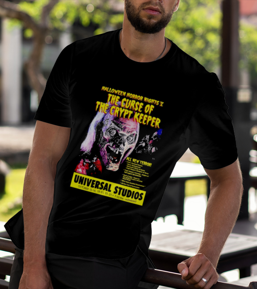 Halloween Horror Nights V The Curse Of The Crypt Keeper Universal Studios 40 Nights Of Terror Universal Studios Midnight T-Shirt