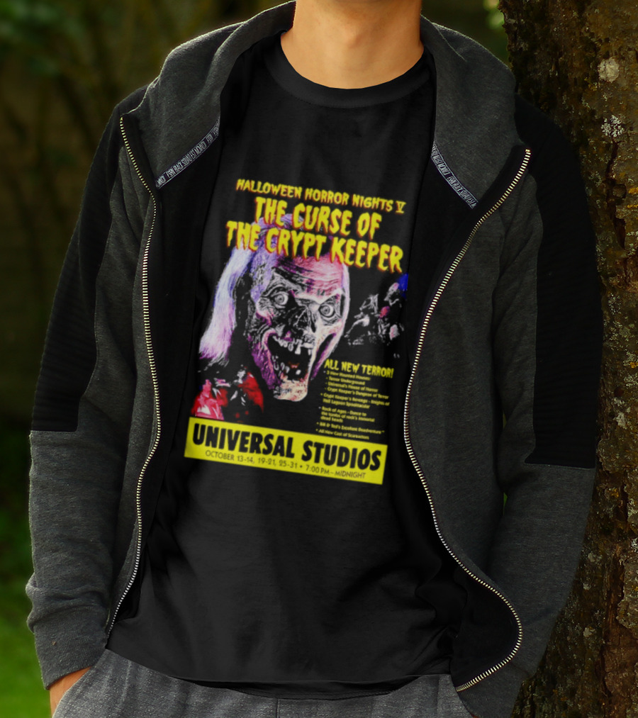Halloween Horror Nights V The Curse Of The Crypt Keeper Universal Studios 40 Nights Of Terror Universal Studios Midnight T-Shirt