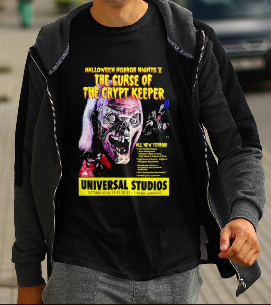 Halloween Horror Nights V The Curse Of The Crypt Keeper Universal Studios 40 Nights Of Terror Universal Studios Midnight T-Shirt