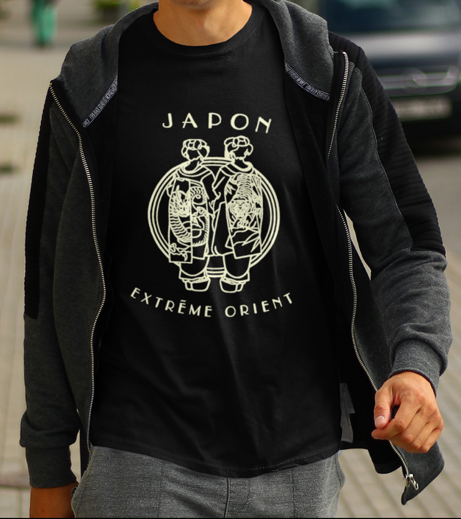 Japon Extrême Orient Geisha Dragon Tiger T-Shirt