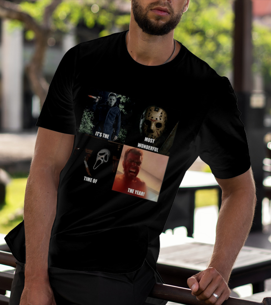 Halloween Horror Icons It's The Most Wonderful Time Of The Year T-Shirt